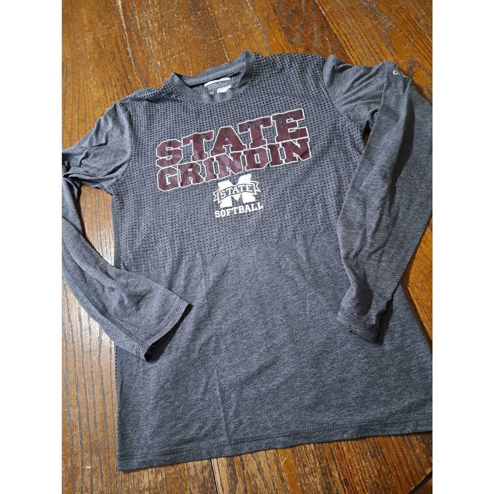 Small Adidas Aeroknit Mississippi State Grindin Long Sleeve Pullover Shirt Top